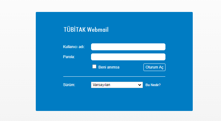 zimbra tübitak webmail